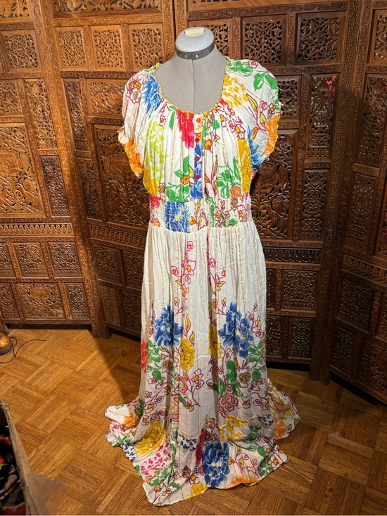 Me 2 Magic Dresses & Skirts - Me2Magic Boho Floral Maxi Dress in Off White with Multicolor Print